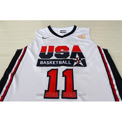Camiseta USA 1992 Karl Malone #11 Blanco